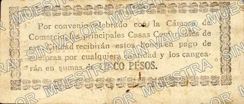10 centavos, Cámara de Comercio (M3442), reverso