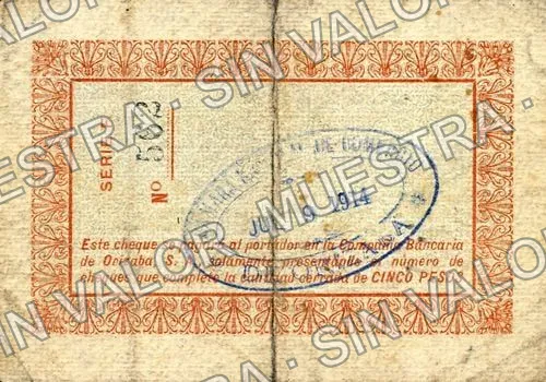 10 centavos, Cámara Nacional de Comercio (M4059), reverso