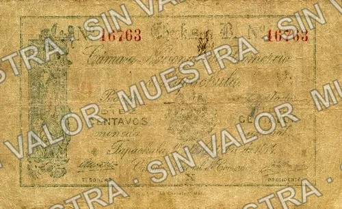 10 centavos, Cámara Nacional de Comercio (M891), anverso