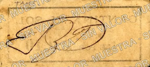 10 centavos, Cantina "El Sol" (M3930), reverso