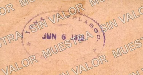 10 centavos, Casino Velasco (M1750), reverso