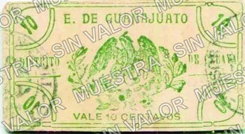 10 centavos, Celaya (M1611), reverso