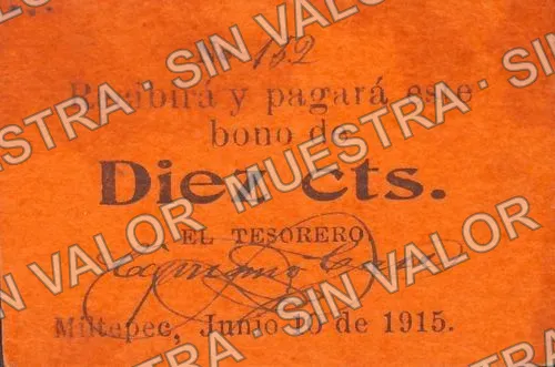 10 centavos, Cipriano Cruz e hijo (M3430), anverso