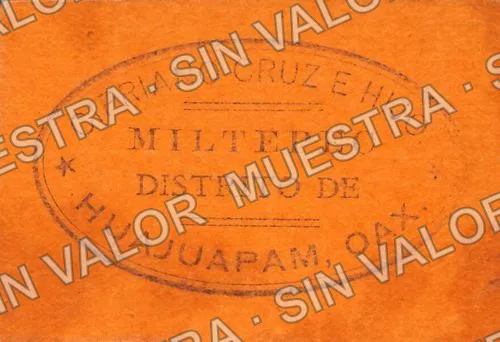 10 centavos, Cipriano Cruz e hijo (M3430), reverso
