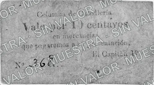 10 centavos, Columna de Caballería (M2287), anverso