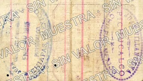10 centavos, Comision Local de Comercio (M887), reverso