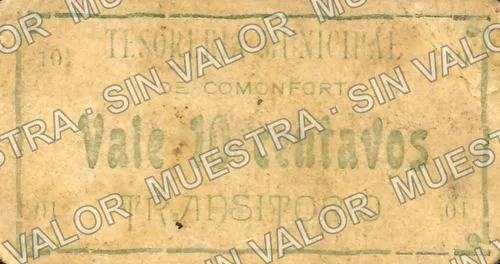 10 centavos, Comonfort (M1625), anverso
