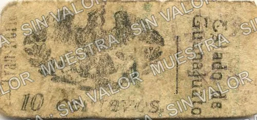 10 centavos, Comonfort (M1638), reverso