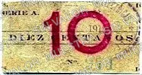 10 centavos, Compañía de Luz y Fuerza Eléctrica (M3160), anverso (M3160 10c Compañía de Luz y Fuerza Eléctrica)
