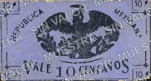 10 centavos, Cuerpo de E. del Noroeste (M3326), reverso