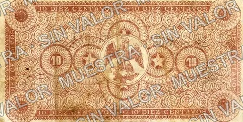 10 centavos, Dirección Gral de Rentas (M2319), reverso