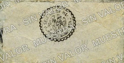 10 centavos, Ejército Revolucionario de Guerrero (M1879), reverso (M1879 10c Ejército Revolucionario de Guerrero)