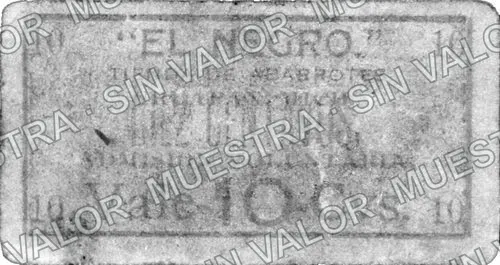 10 centavos, El Negro (M3113), M3113 10c El Negro, anverso