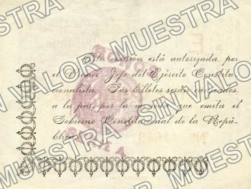 10 centavos, Estado de Durango (M1493), M1493a 10c Estado de Durango, reverso
