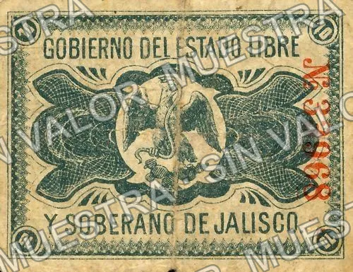 10 centavos, Gobierno del Estado (M2314), M2314a 10c Gobierno del Estado, reverso
