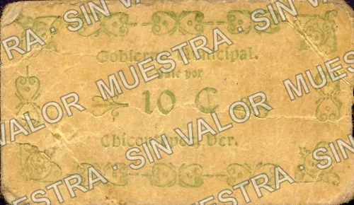 10 centavos, Gobierno Municipal (M3982), anverso