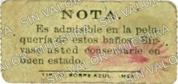 10 centavos, Gran Baño de San Felipe de Jesús (M1378), M1378 10c Gran Baño de San Felipe de Jesús, reverso