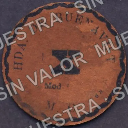 10 centavos, Hacienda de Buenavista (M2535), M2535 10c Hacienda de Buenavista, reverso
