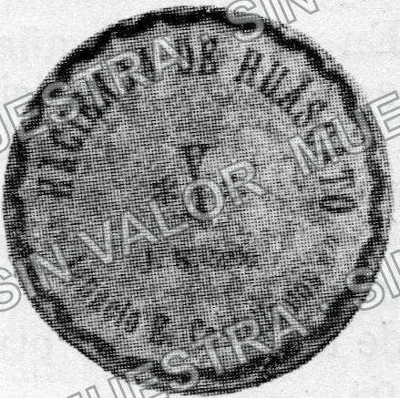 10 centavos, Hacienda de Huáscato (M2422), M2422 10c Hacienda de Huáscato, reverso