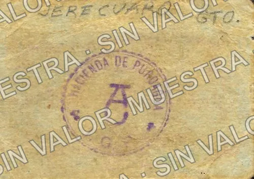 10 centavos, Hacienda de Puroagua (M1809), M1809 10c Hacienda de Puroagua, reverso