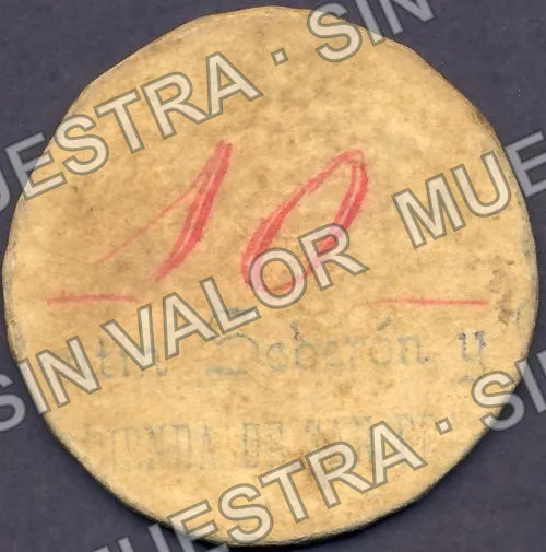 10 centavos, Hacienda de San Francisco (M3685), anverso