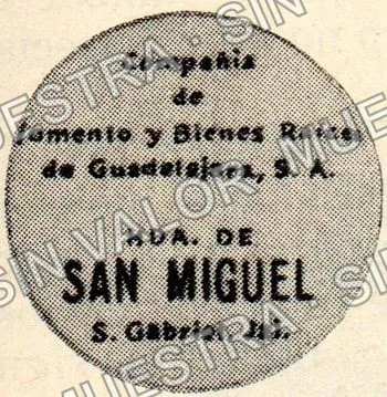 10 centavos, Hacienda de San Miguel (M2596), anverso
