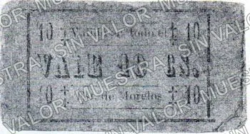 10 centavos, Hacienda de San Vicente (M3172), anverso