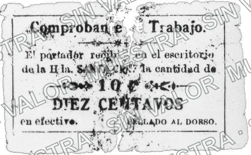 10 centavos, Hacienda de Santa Cruz (M2360), anverso
