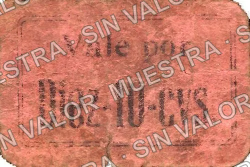 10 centavos, Hacienda el Ojo de Agua (M2696), M2696 10c Hacienda el Ojo de Agua, anverso