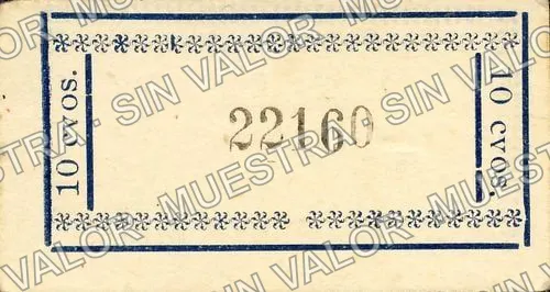 10 centavos, Hacienda La Estanzuela (M2723), anverso