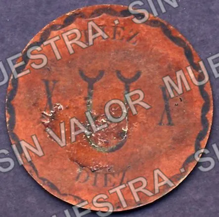 10 centavos, Hacienda San José de Gracia (M2711), reverso