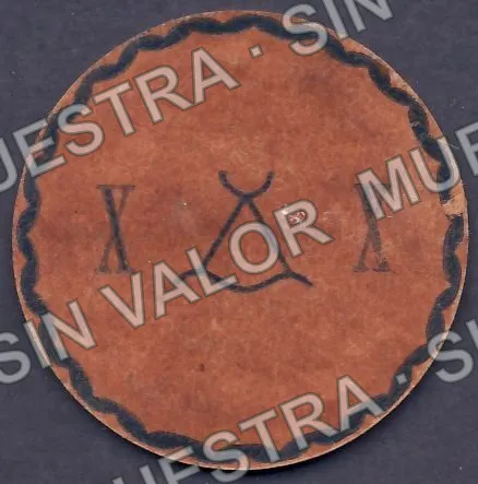 10 centavos, Hda. de San Antonio (M1232), reverso