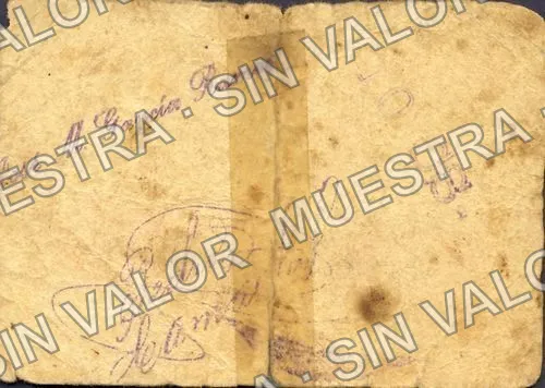 10 centavos, José M García (M3644), reverso