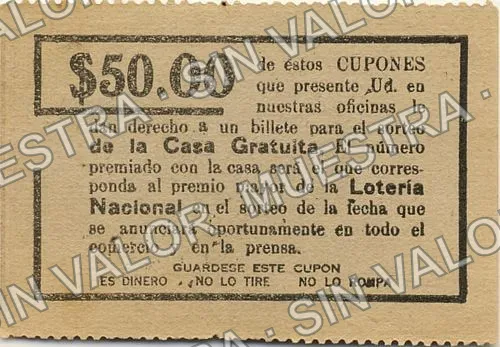 10 centavos, La Casa Gratuita (M1387), reverso