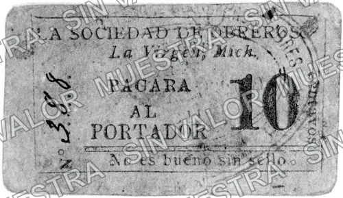 10 centavos, La Virgen (M3004), anverso (M3004 10c La Virgen)