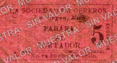 10 centavos, La Virgen (M3004), anverso