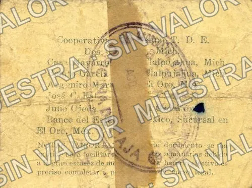 10 centavos, Las Dos Estrellas (M4392), M4392b 10c Las Dos Estrellas, reverso