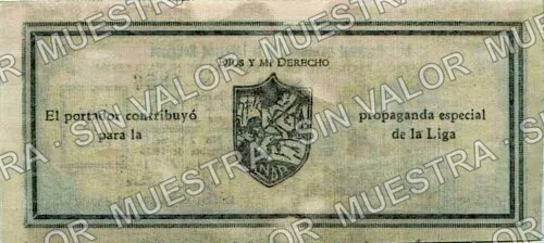 10 centavos, Liga Nacional Defensora (M4406), reverso