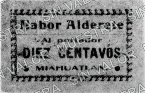 10 centavos, Nabor Alderete (M3428), M3428 10c Nabor Alderete, anverso