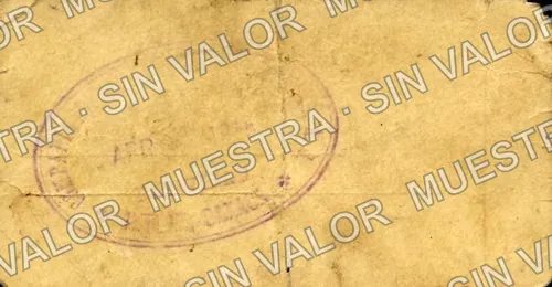 10 centavos, Natividad y Anexas (M3433), M3433 10c Natividad y Anexas, reverso