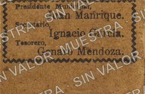 10 centavos, Pozos (M1707), reverso