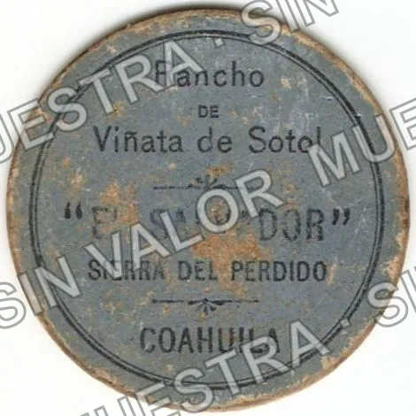 10 centavos, Rancho "El Salvador" (M1182), reverso