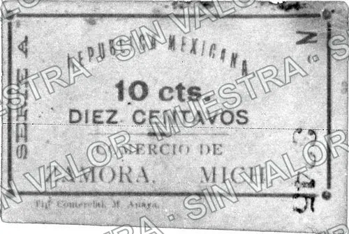 10 centavos, Rosendo Tamayo y Cía (M3146), M3146a 10c Rosendo Tamayo y Cía., anverso