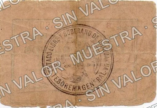10 centavos, sábanas, Series A, small number (M901), reverso (M901 10c sábanas, Series B, large number)