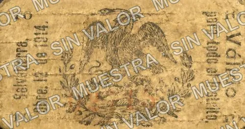 10 centavos, Salvatierra (M1724), M1724a 10c Salvatierra, reverso
