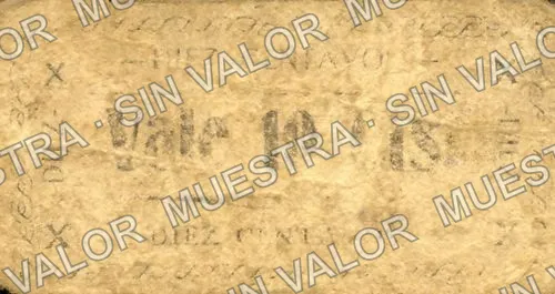 10 centavos, Santa Cruz de Galeana (M1738), anverso