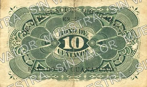 10 centavos, Stallforth, Alcazar (M1656), reverso