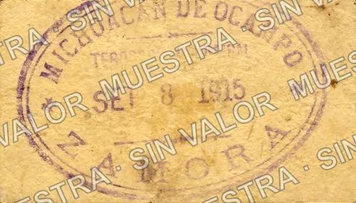 10 centavos, Tesorería del Municipio medium '10' (M2944), reverso (M2944c 10c Tesorería del Municipio large '10')