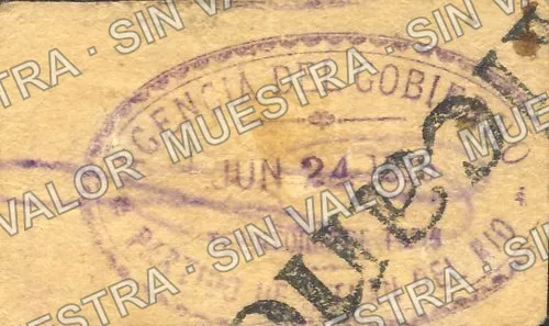 10 centavos, Tesorería Municipal, Ixtlán del Río (M3276), M3276 10c Tesorería Municipal, Ixtlán del Río, reverso