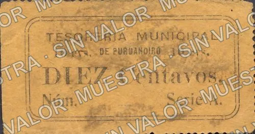 10 centavos, Tesorería Municipal (M2929), M2929 10c Tesorería Municipal, anverso
